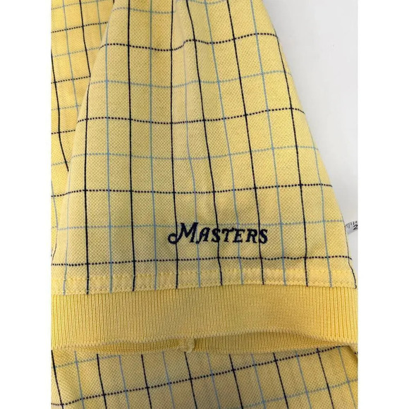 Masters Collections S Mens Yellow/Blue Strips 60's Two-PlyMercerized Polo Shirt - Picture 10 of 11